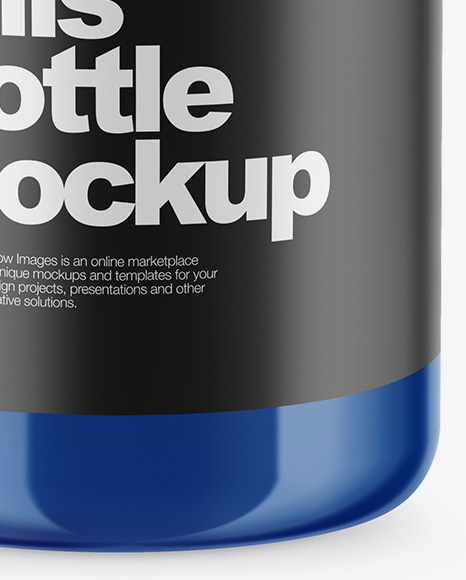 Glossy Pills Bottle Mockup   High Angle Shot PSD #1