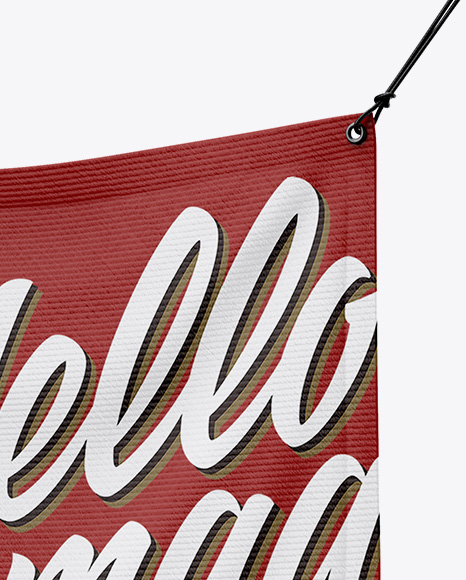 Matte Vinyl Banner Mockup   Half Side View PSD #2