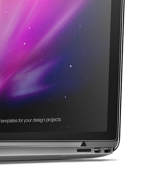 Macbook Mockup   Half Side View PSD #6