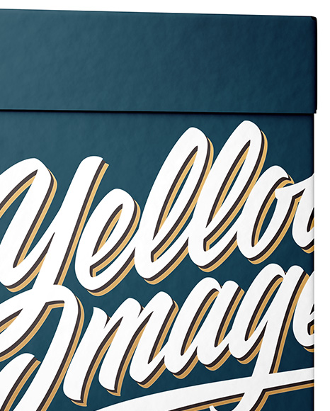 Carton Box Mockup   Half Side View PSD #6