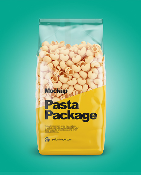 Download Pipe Doppia Rigatura Pasta Mockup Front View In Bag Sack Mockups On Yellow Images Object Mockups Yellowimages Mockups