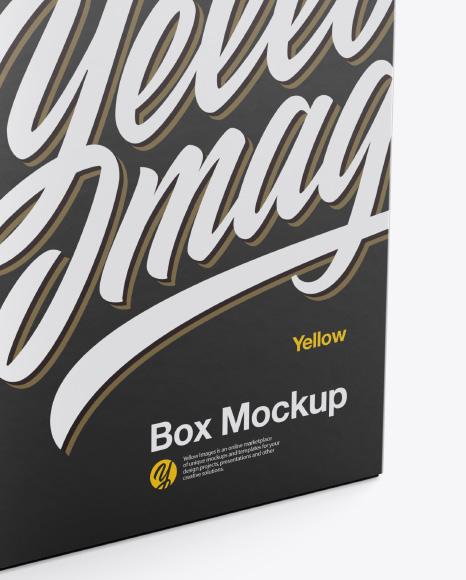 Box Mockup   Half Side View PSD #1