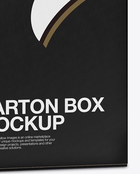 Carton Box Mockup   Half Side View PSD #1