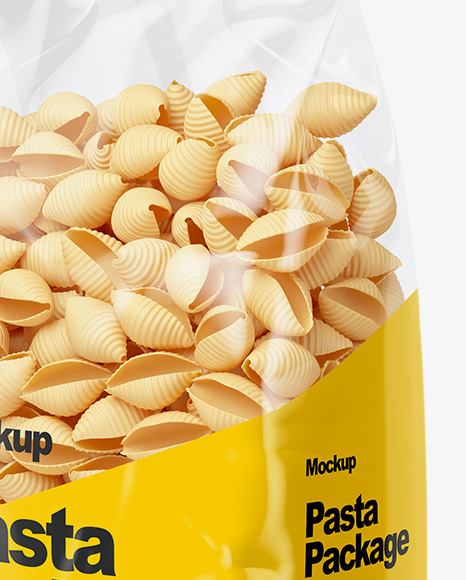 Download Conchiglie Pasta Mockup Half Side View In Bag Sack Mockups On Yellow Images Object Mockups Yellowimages Mockups