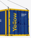 40F Shipping Container with Slings Mockup - Halfside View in Object