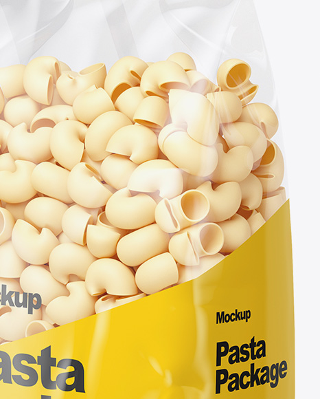 Download Pipe Rigate Pasta Mockup Half Side View In Bag Sack Mockups On Yellow Images Object Mockups Yellowimages Mockups