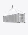 40F Shipping Container with Slings Mockup - Halfside View in Object