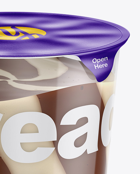 Clear Plastic Cup with Mixed Spread Mockup (High Angle Shot) PSD #6