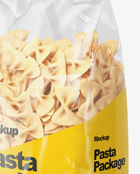 Fiocchi Rigati Pasta Mockup - Half Side View