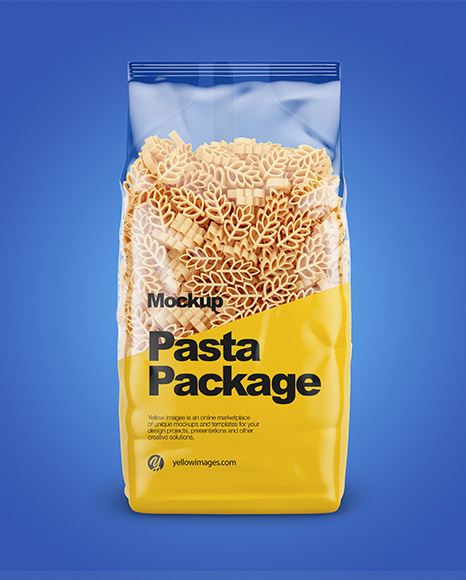 Download Spighe Pasta Mockup Front View In Bag Sack Mockups On Yellow Images Object Mockups PSD Mockup Templates