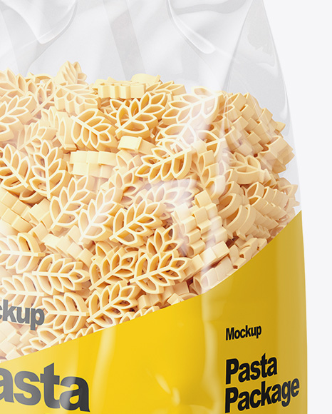 Download Spighe Pasta Mockup Half Side View In Bag Sack Mockups On Yellow Images Object Mockups PSD Mockup Templates