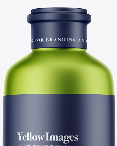 Matte Metallic Shampoo Bottle Mockup