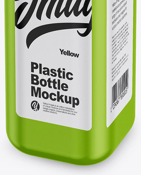 Matte Square Bottle Mockup   Half Side View PSD #1