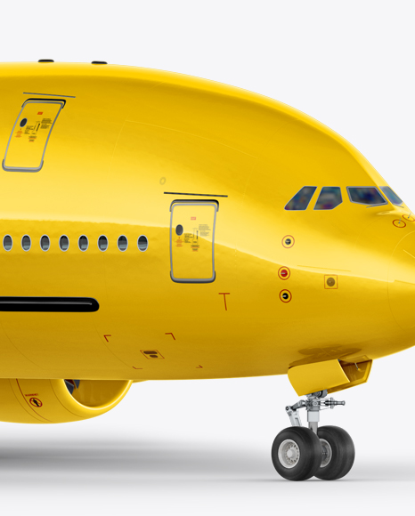 Download Aircraft Mockup Halfside View In Vehicle Mockups On Yellow Images Object Mockups Yellowimages Mockups