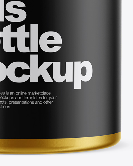 Metallic Pills Bottle Mockup PSD #1
