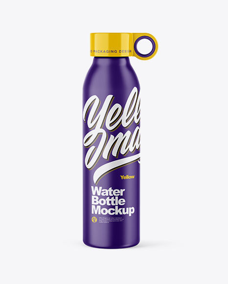 Matte Water Bottle Mockup PSD #2
