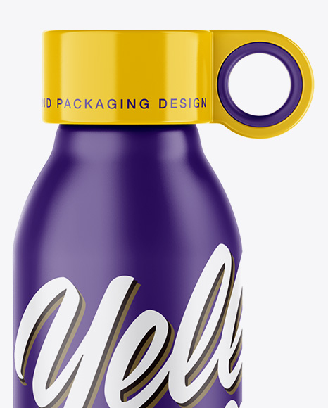 Matte Water Bottle Mockup PSD #1
