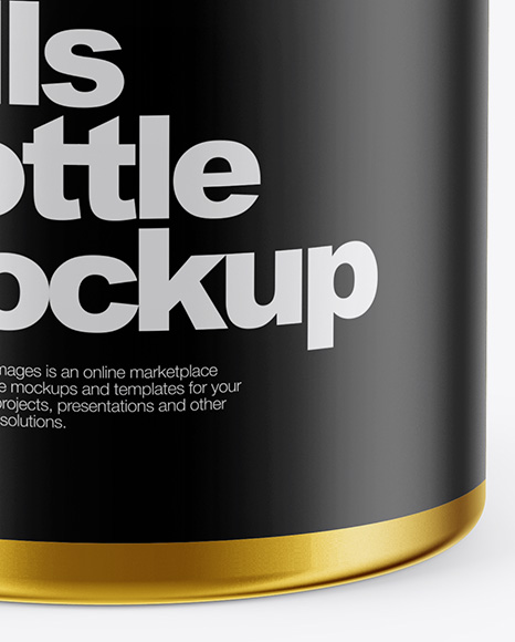 Metallic Pills Bottle Mockup PSD #1