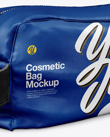 Cosmetic Bag Mockup Half Side View In Apparel Mockups On Yellow Images Object Mockups