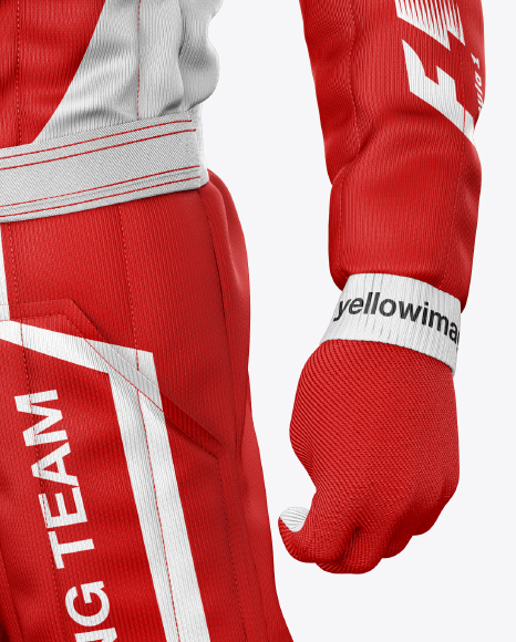 F1 Racing Kit Mockup Half Side View In Apparel Mockups On Yellow Images Object Mockups