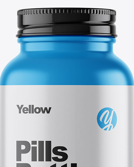 Matte Pills Bottle Mockup PSD #2