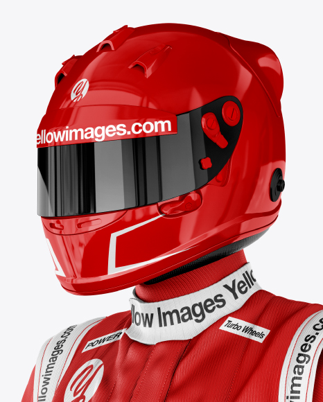 F1 Racing Kit Mockup - Half Side View