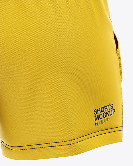 Download Women S Sport Shorts Mockup Back View In Apparel Mockups On Yellow Images Object Mockups