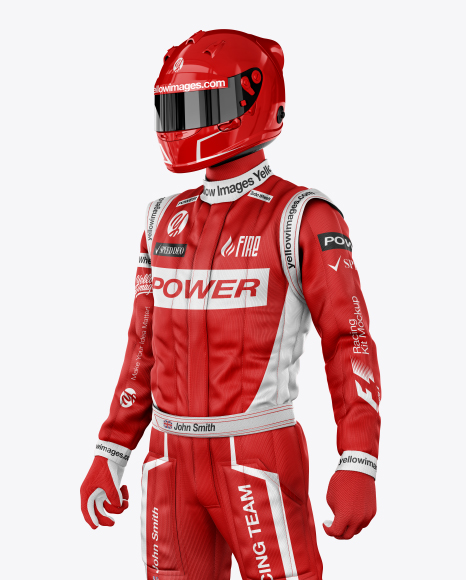 F1 Racing Kit Mockup - Half Side View in Apparel Mockups ...