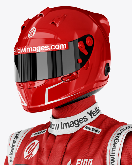 F1 Racing Kit Mockup Half Side View In Apparel Mockups On Yellow Images Object Mockups