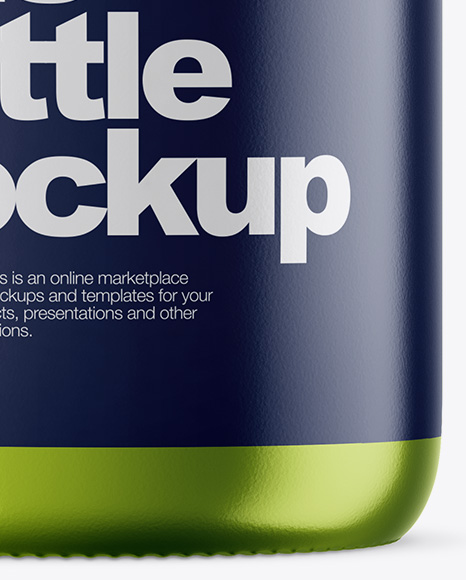 Matte Metallic Pills Bottle Mockup PSD #1