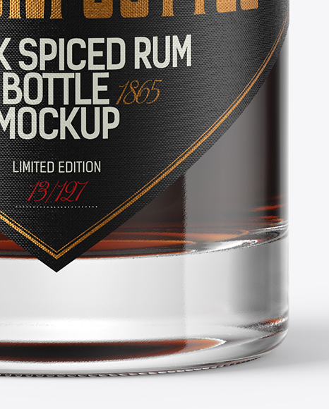 Download Black Rum Bottle With Wooden Cap Mockup In Bottle Mockups On Yellow Images Object Mockups PSD Mockup Templates