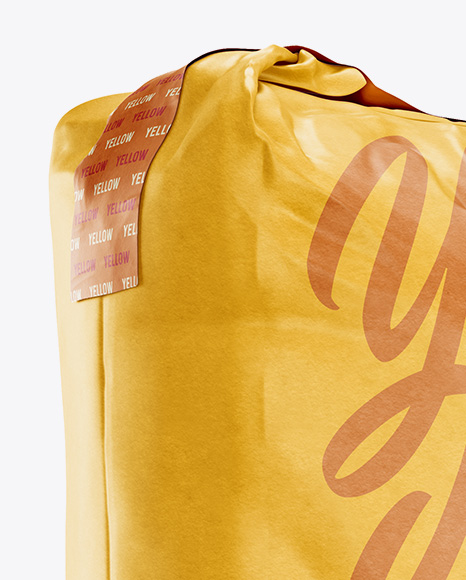 Download 5 Kg Matte Paper Bag Mockup Halfside View In Bag Sack Mockups On Yellow Images Object Mockups