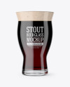 Revival Glass With Stout Beer Mockup