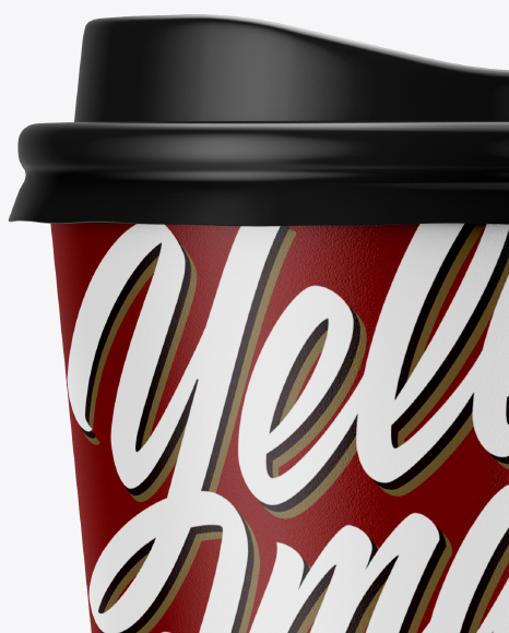 Matte Paper Coffee Cup Mockup   Front View PSD #1