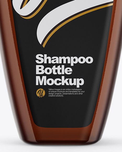 Amber Shampoo Bottle Mockup