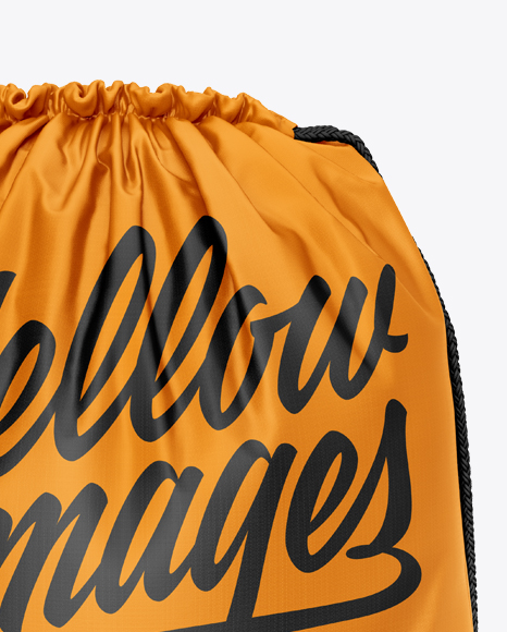 Download Gym Sack Mockup Front View In Apparel Mockups On Yellow Images Object Mockups