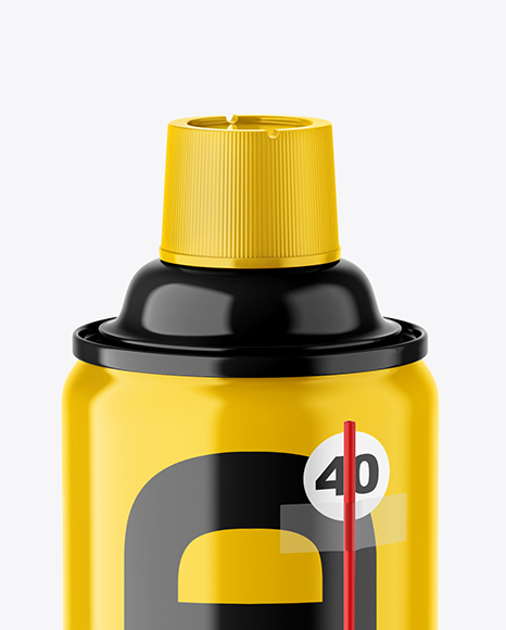Glossy Spray Bottle Mockup PSD #2