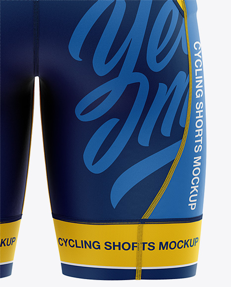 Men S Cycling Shorts Mockup Back View In Apparel Mockups On Yellow Images Object Mockups