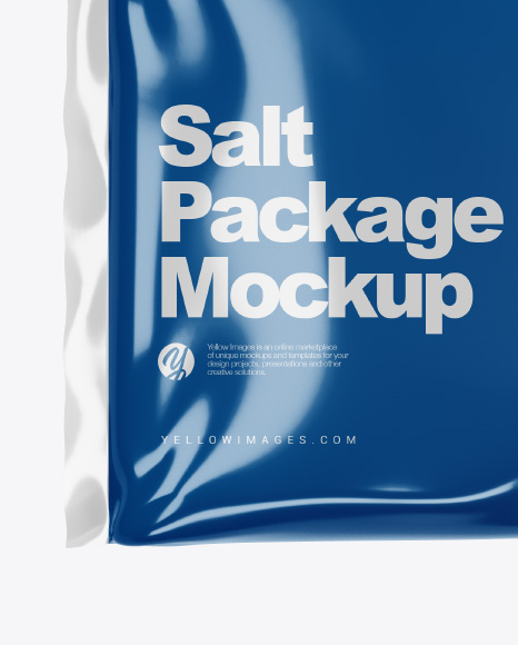 Salt Package Mockup Top View In Bag Sack Mockups On Yellow Images Object Mockups