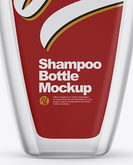 Clear Shampoo Bottle Mockup PSD #1