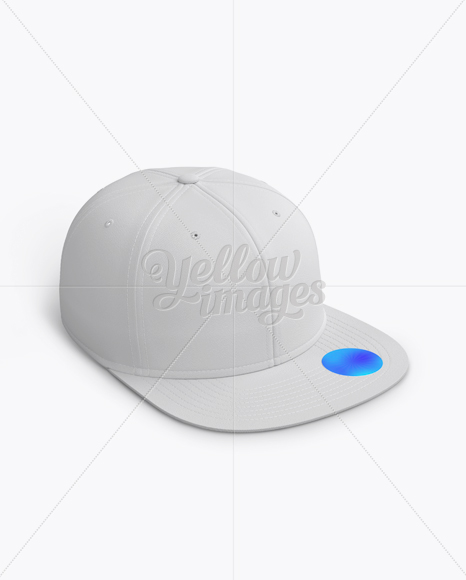 Download Snapback Cap Mockup Front View In Apparel Mockups On Yellow Images Object Mockups PSD Mockup Templates