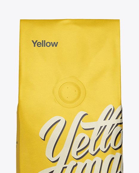 250g Coffee Bag With Valve Mockup - Front View - Free Download Images