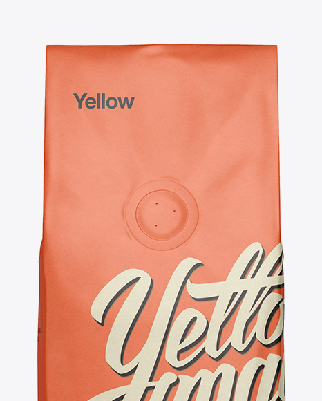 250g Coffee Bag With Valve Mockup - Front View - Free Download Images