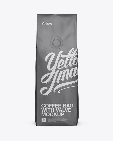 250g Coffee Bag With Valve Mockup - Front View in Bag ...