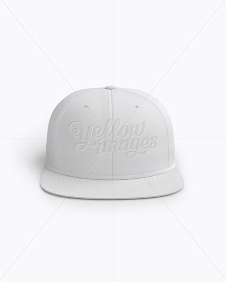 Download Snapback Cap Mockup Front View In Apparel Mockups On Yellow Images Object Mockups PSD Mockup Templates