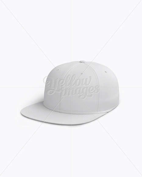 Snapback Trucker Cap Mockup Front View In Apparel Mockups On Yellow Images Object Mockups