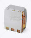 White Paper 6 Pack Beer Bottle Carrier Mockup - Halfside View (High-Angle Shot) in Bottle ...