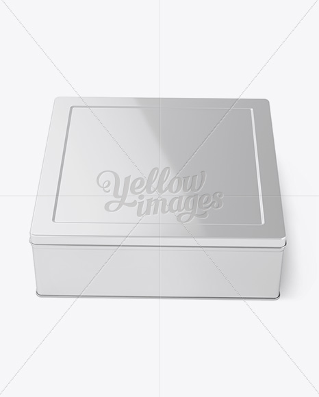 Download Metal Cookie Box Mockup In Box Mockups On Yellow Images Object Mockups PSD Mockup Templates