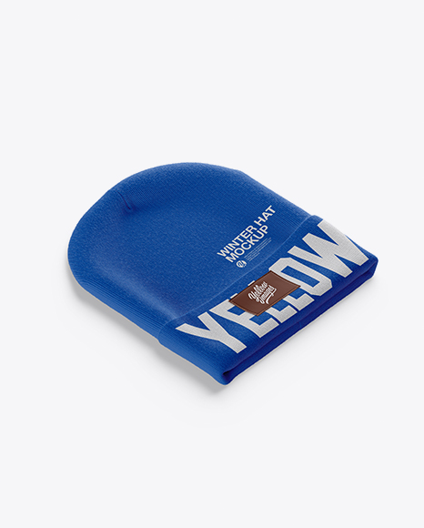 Beanie Hat Mockup   Half Side View (High Angle Shot) PSD #2