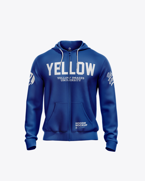 Download Men's Full-Zip Hoodie Mockup - Front View in Apparel ...